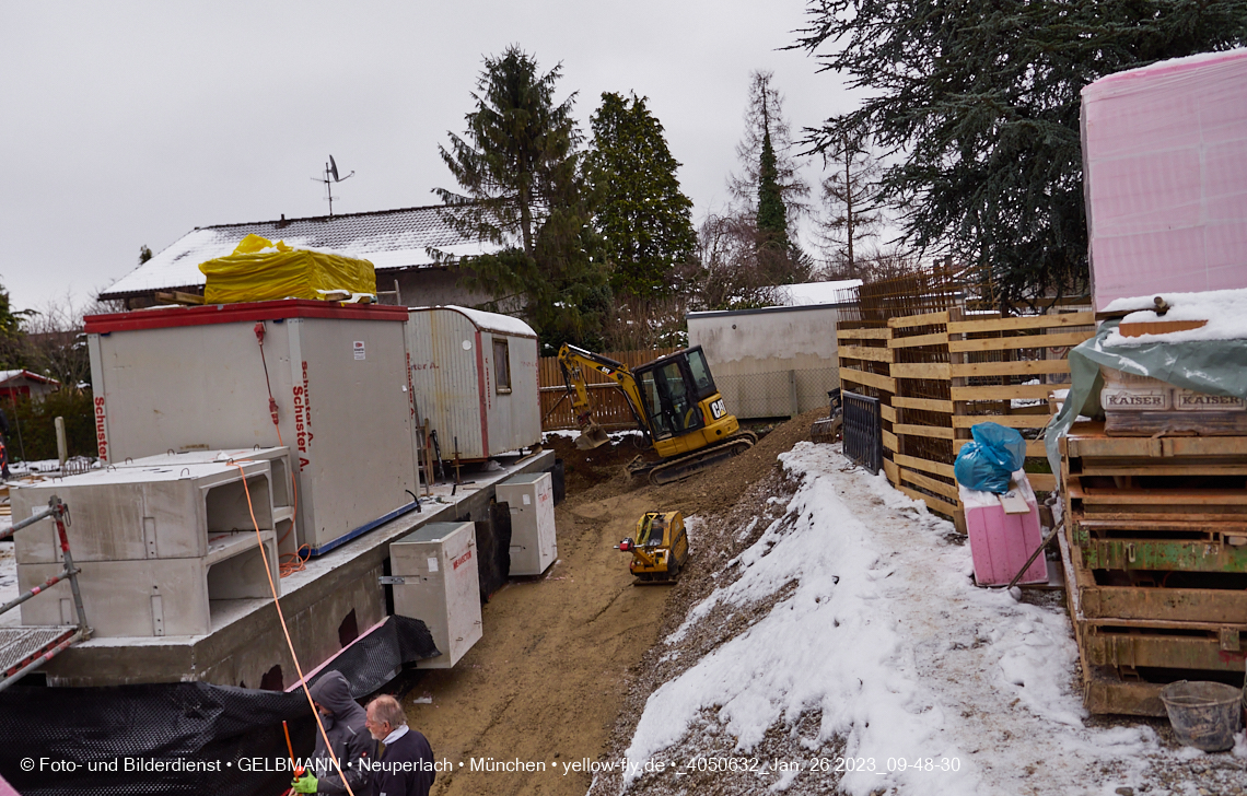 26.01.2023 - Neubau eines Mehrfamilienhause in der Niederalmstraße 16 in Neuperlach-Trudering